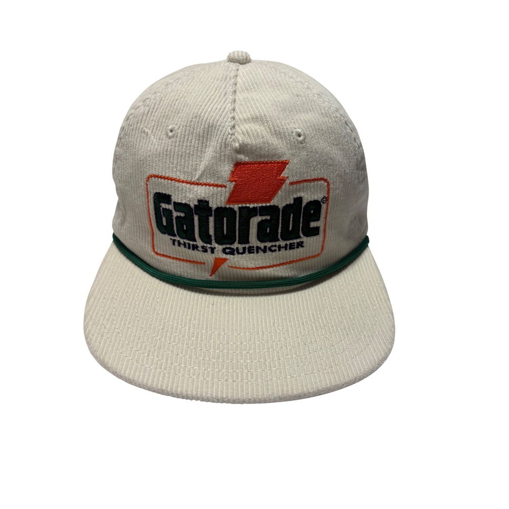Stranger Things Gatorade NWT Corduroy Snapback Hat - Cream